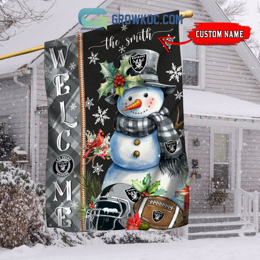Las Vegas Raiders Christmas Personalized Flag BGFLAG536