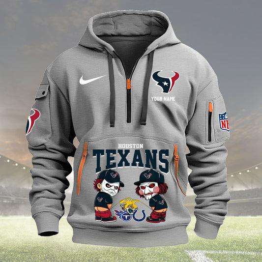 Houston Texans Personalized Quarter Zip Hoodie New Collection AZBTQZH000286