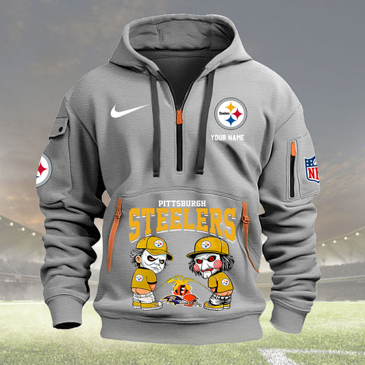 Pittsburgh Steelers Personalized Quarter Zip Hoodie New Collection AZBTQZH000299