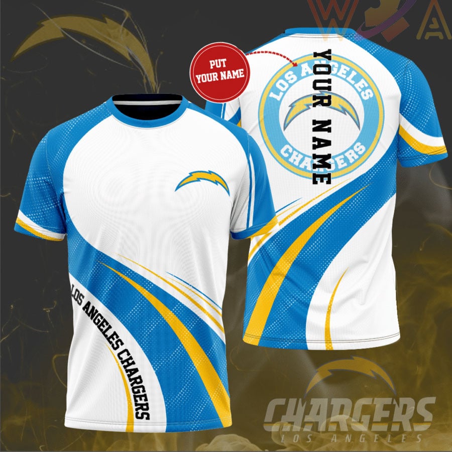 Los Angeles Chargers Personalized 3D T-shirt BG379