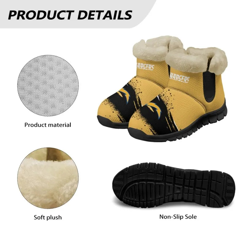 Los Angeles Chargers Comfy Winter Snow Boots AZDDWSB000093