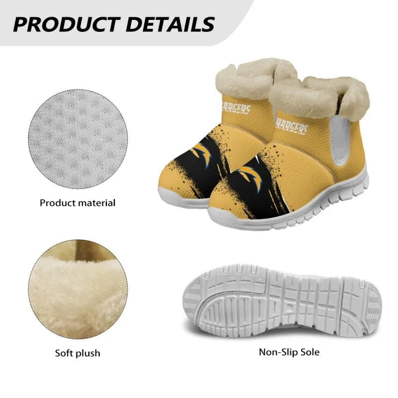 Los Angeles Chargers Comfy Winter Snow Boots AZDDWSB000093