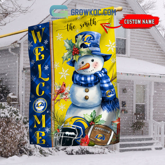 Los Angeles Rams Christmas Personalized Flag BGFLAG538