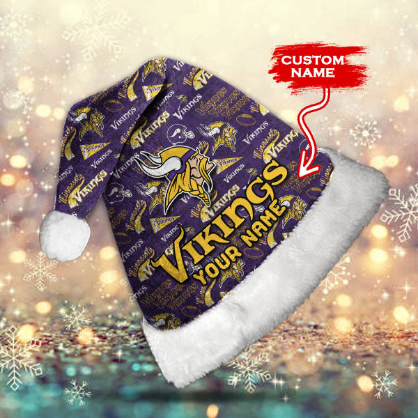 Minnesota Vikings Personalized Christmas Hat AZCRMHAT021