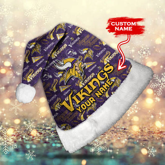 Minnesota Vikings Personalized Christmas Hat AZCRMHAT021