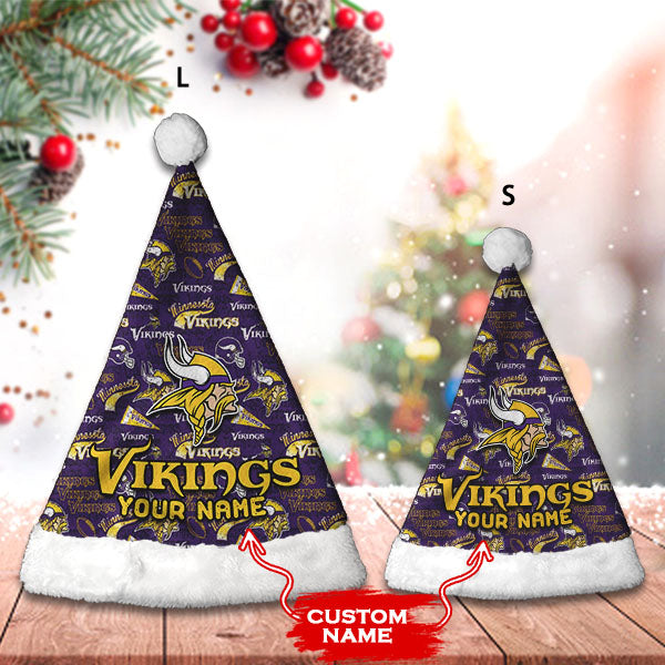 Minnesota Vikings Personalized Christmas Hat AZCRMHAT021