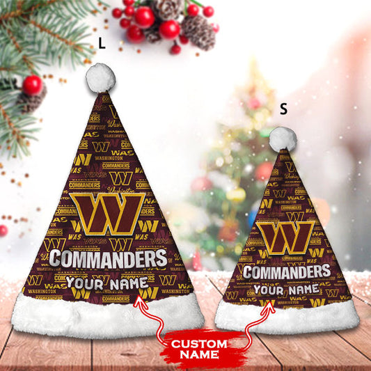 Washington Commanders Personalized Christmas Hat AZCRMHAT032