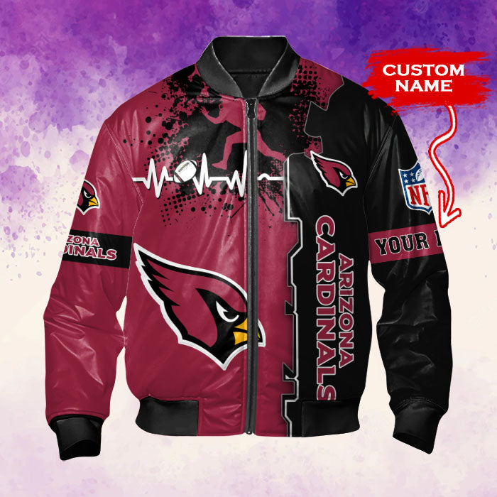 Arizona Cardinals Personalized Thick Bomber Jacket CSBBT143