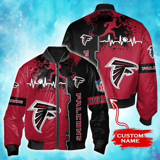 Atlanta Falcons Personalized Thick Bomber Jacket CSBBT142