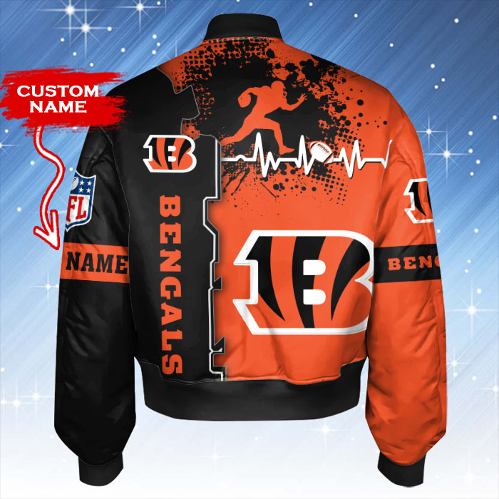 Cincinnati Bengals Personalized Thick Bomber Jacket CSBBT148