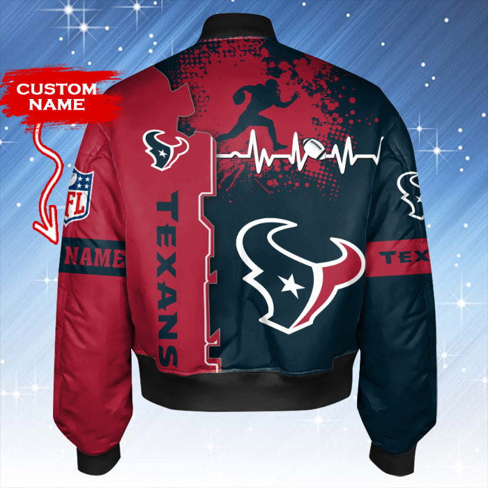 Houston Texans Personalized Thick Bomber Jacket CSBBT154