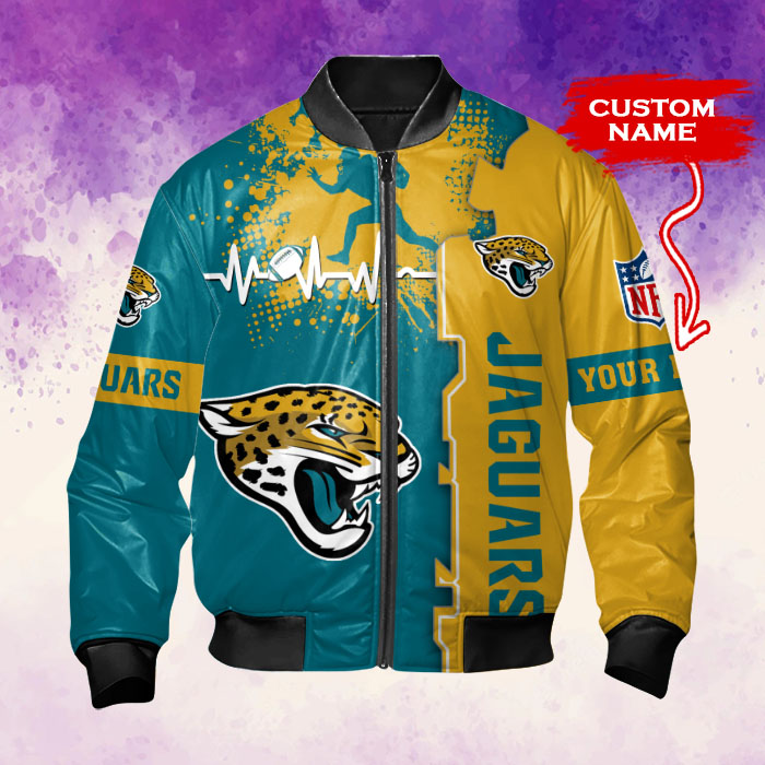 Jacksonville Jaguars Personalized Thick Bomber Jacket CSBBT156