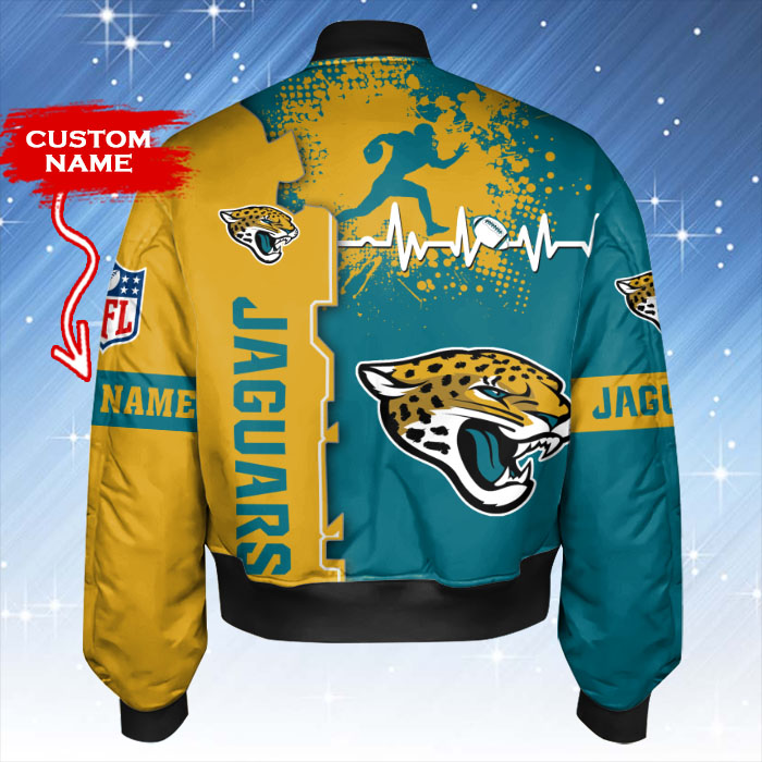 Jacksonville Jaguars Personalized Thick Bomber Jacket CSBBT156