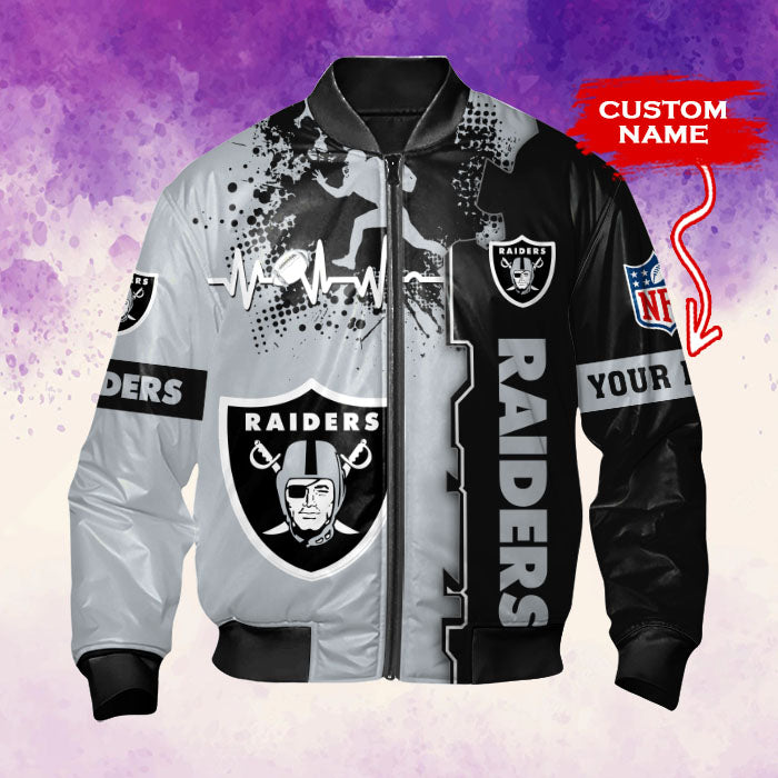 Las Vegas Raiders Personalized Thick Bomber Jacket CSBBT158