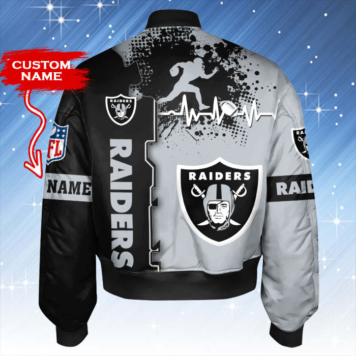 Las Vegas Raiders Personalized Thick Bomber Jacket CSBBT158