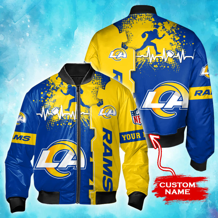 Los Angeles Rams Personalized Thick Bomber Jacket CSBBT160