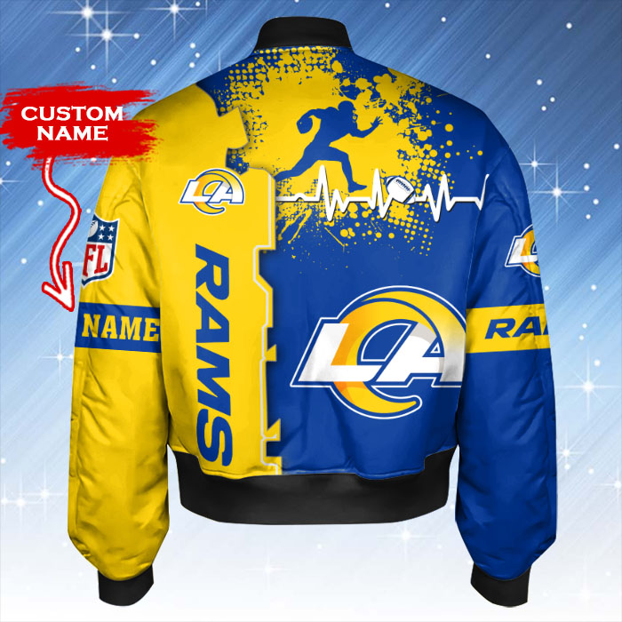 Los Angeles Rams Personalized Thick Bomber Jacket CSBBT160