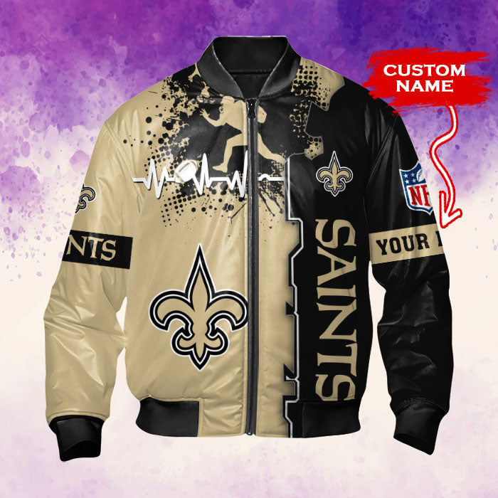 New Orleans Saints Personalized Thick Bomber Jacket CSBBT164