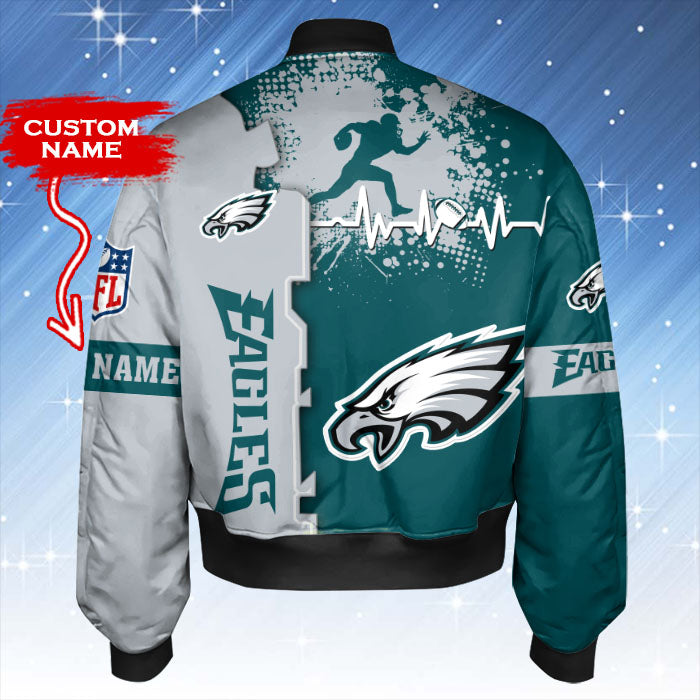 Philadelphia Eagles Personalized Thick Bomber Jacket CSBBT167