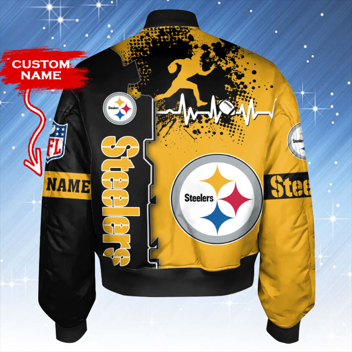 Pittsburgh Steelers Personalized Thick Bomber Jacket CSBBT168