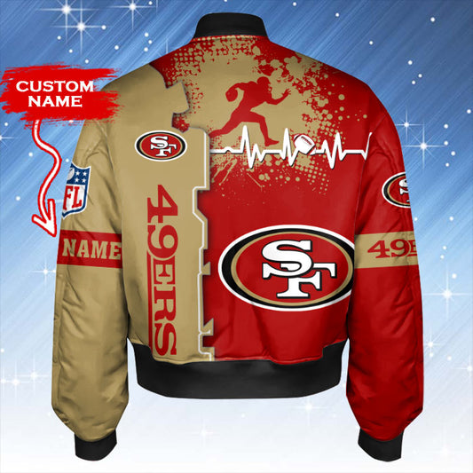 San Francisco 49ers Personalized Thick Bomber Jacket CSBBT169