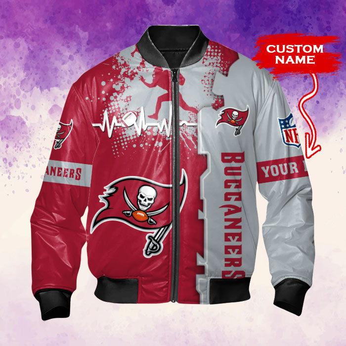 Tampa Bay Buccaneers Personalized Thick Bomber Jacket CSBBT171