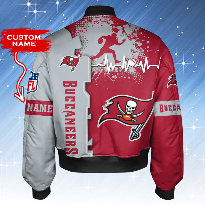 Tampa Bay Buccaneers Personalized Thick Bomber Jacket CSBBT171