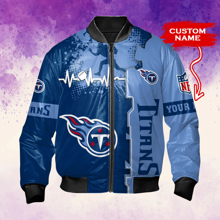 Tennessee Titans Personalized Thick Bomber Jacket CSBBT172
