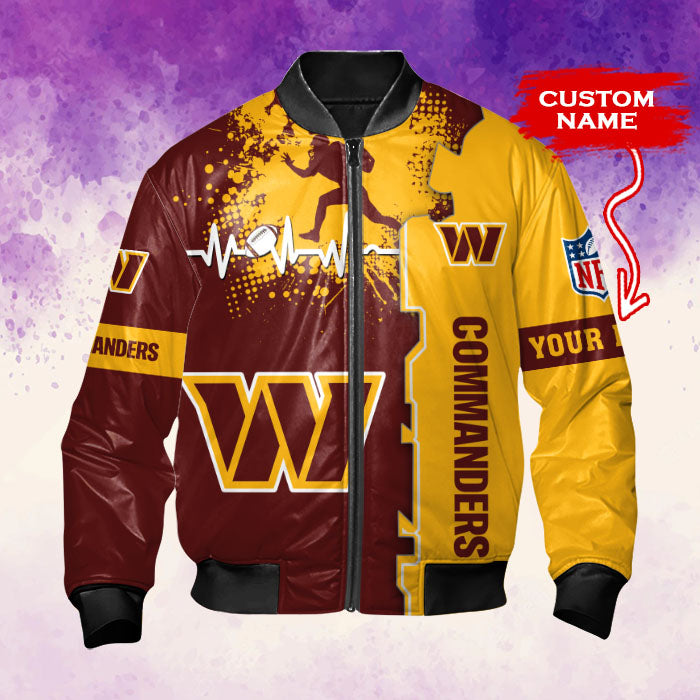 Washington Commanders Personalized Thick Bomber Jacket CSBBT173