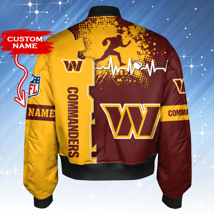 Washington Commanders Personalized Thick Bomber Jacket CSBBT173