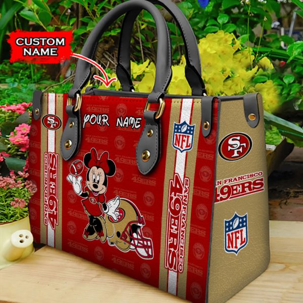 San Francisco 49ers Personalized Leather Hand Bag BBLTHB531