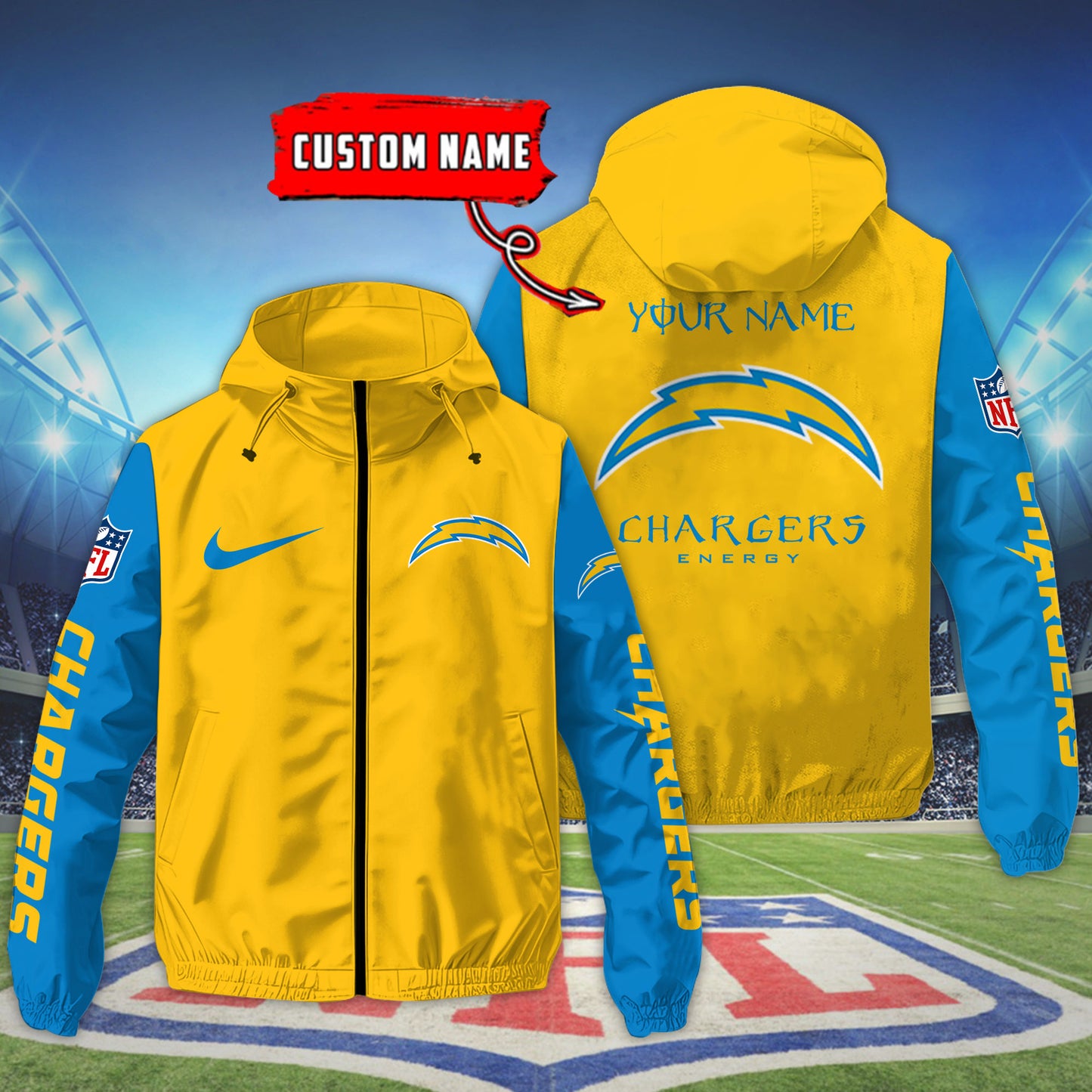 Los Angeles Chargers Outdoor Jacket AZBTOJ000083