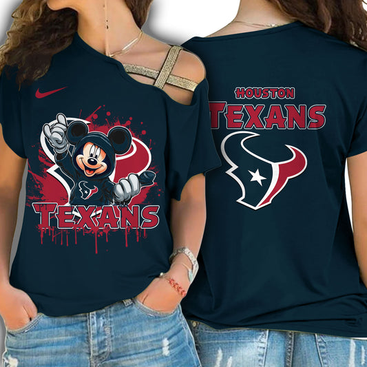 Houston Texans New Woman Cross Strap Shoulder Shirt  AZBTCSS000024