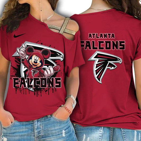 Atlanta Falcons New Woman Cross Strap Shoulder Shirt  AZBTCSS000013