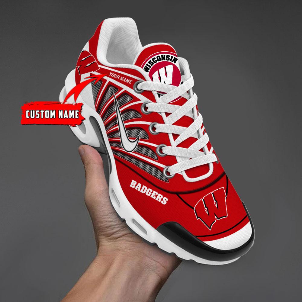 Wisconsin Badgers  New Personalized T-N Youth Sneakers AZBTTNS000111