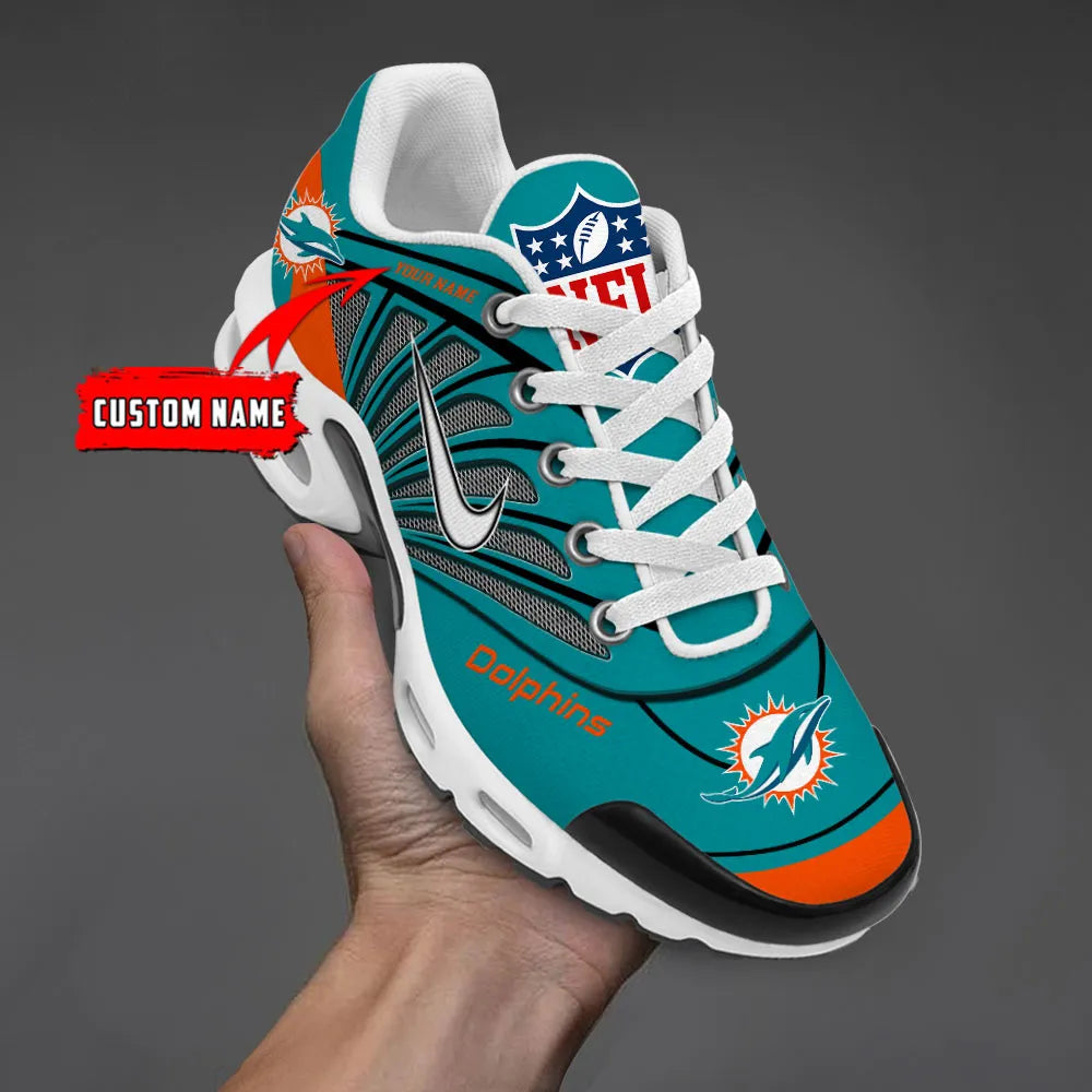 Miami Dolphins  New Personalized T-N Youth Sneakers AZBTTNS000090