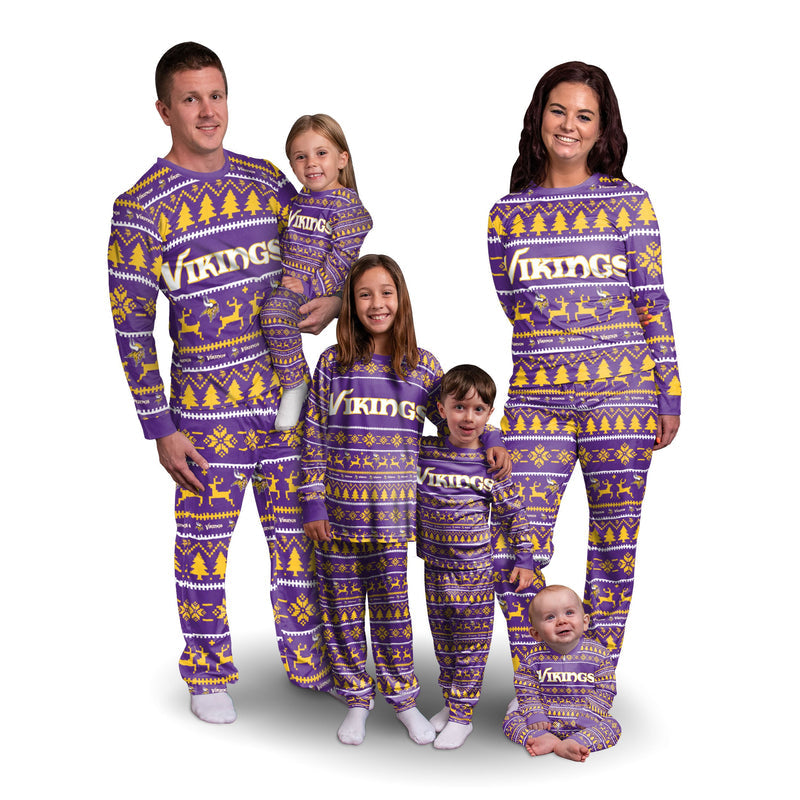 Minnesota Vikings Family Holiday Pajamas AZCPYZAM053