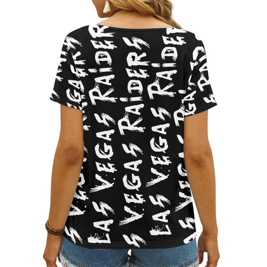 Las Vegas Raiders V-neck Women T-shirt AGCWTS612