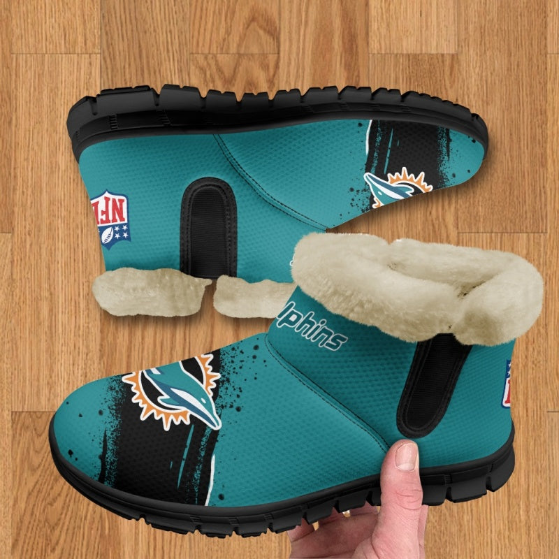 Miami Dolphins Comfy Winter Snow Boots AZDDWSB000094