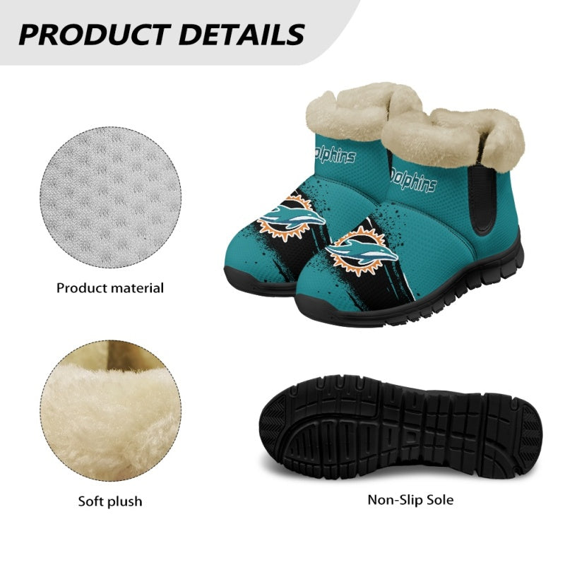 Miami Dolphins Comfy Winter Snow Boots AZDDWSB000094