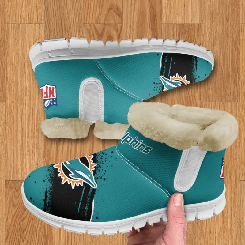 Miami Dolphins Comfy Winter Snow Boots AZDDWSB000094