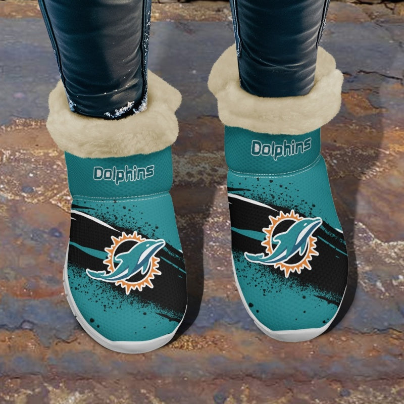 Miami Dolphins Comfy Winter Snow Boots AZDDWSB000094