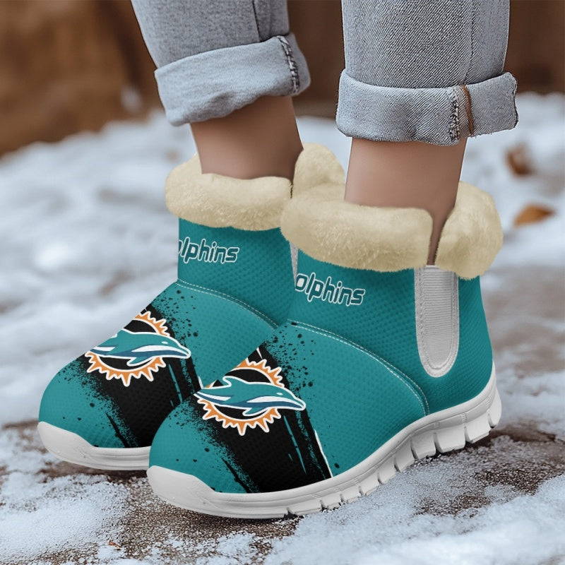 Miami Dolphins Comfy Winter Snow Boots AZDDWSB000094