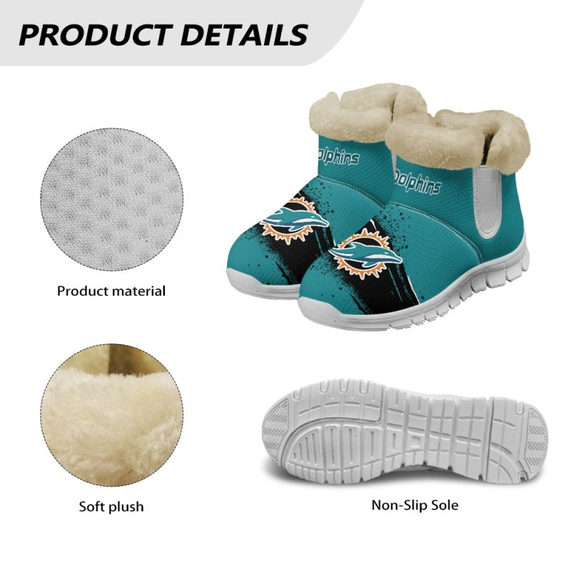 Miami Dolphins Comfy Winter Snow Boots AZDDWSB000094