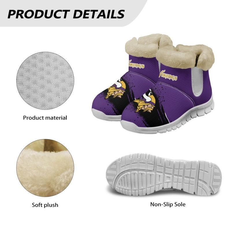 Minnesota Vikings Comfy Winter Snow Boots AZDDWSB000075