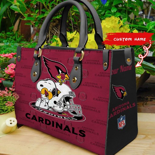 Arizona Cardinals Personalized Leather Hand Bag BB133