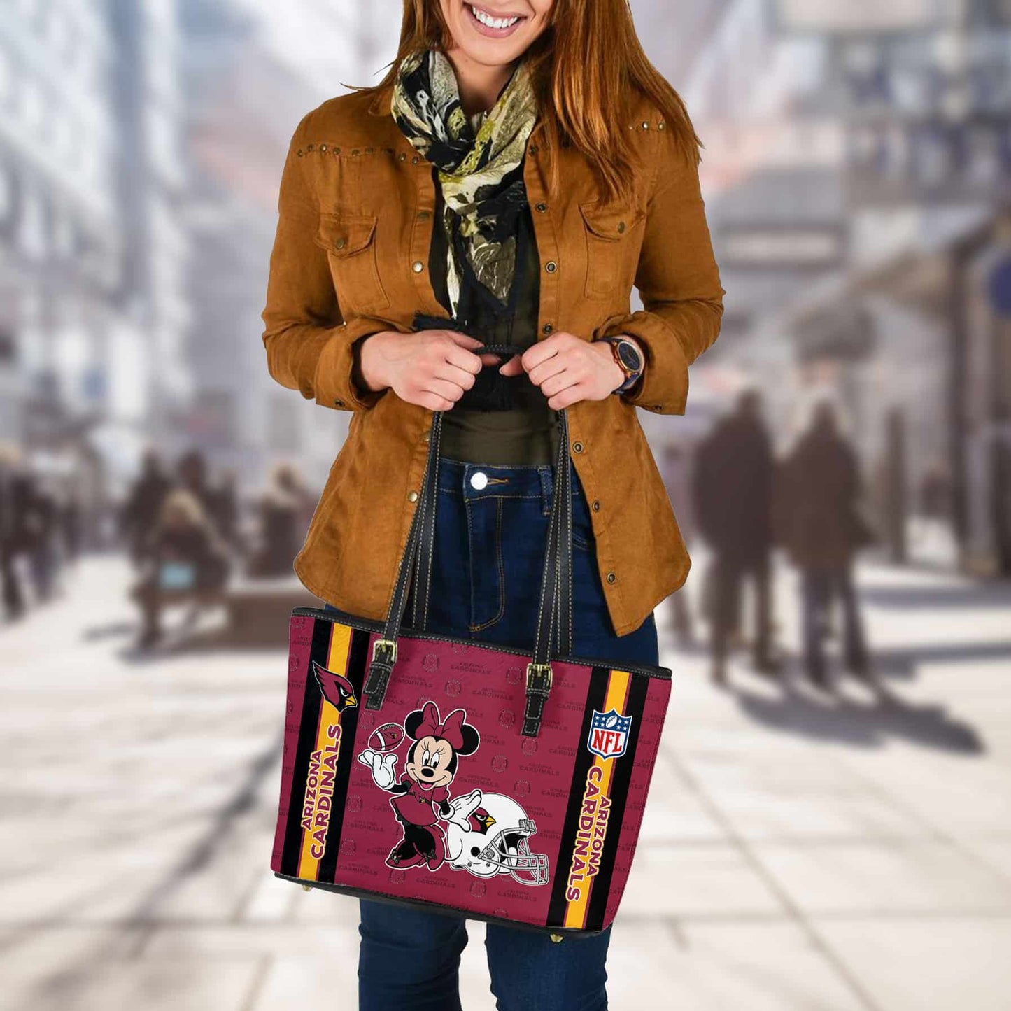 Arizona Cardinals Women Leather Tote Hand Bag BB11