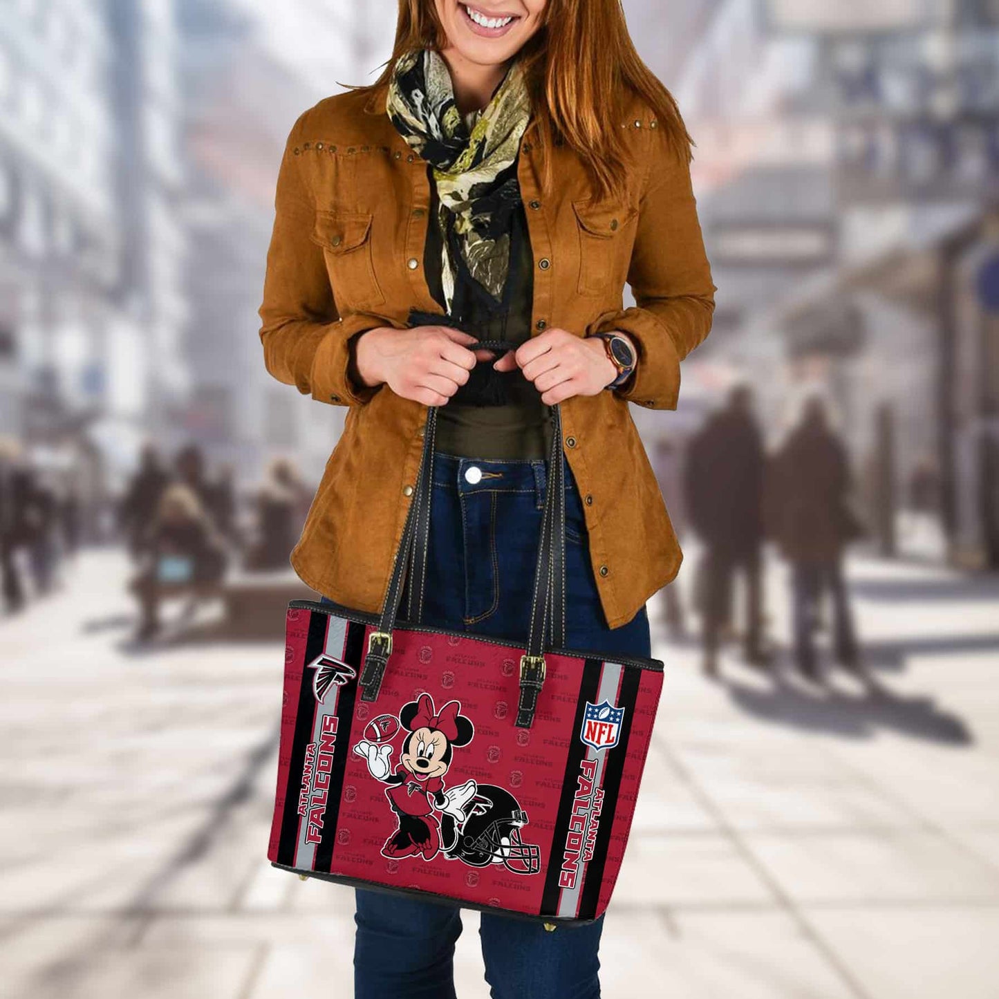 Atlanta Falcons Women Leather Tote Hand Bag BB12