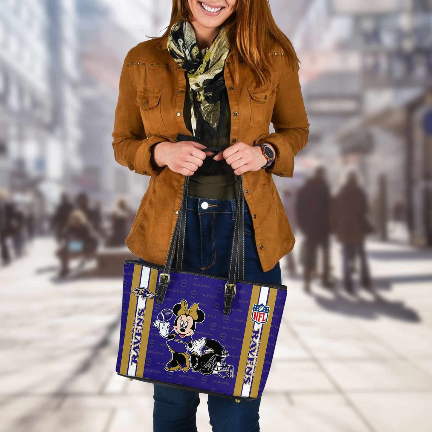 Baltimore Ravens Women Leather Tote Hand Bag BB13