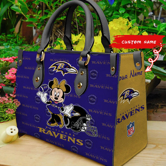Baltimore Ravens Personalized Leather Hand Bag BB404